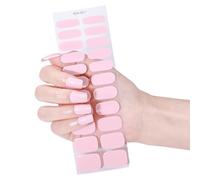 Gel Nails Strips Set 22Pcs Nails Stickers Without UV Light Needed Easy Application For Home Travel And Party Wedding Long Lasting Nail Stickers