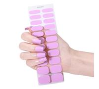 Gel Nails Strips Set 22Pcs Nails Stickers Without UV Light Needed Easy Application For Home Travel And Party Wedding Long Lasting Nail Stickers