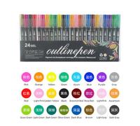 Gel Outline Marker Pens Glitter 24 Pack