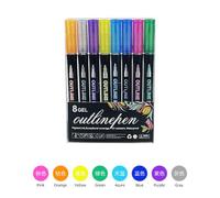 Gel Outline Marker Pens Glitter 8 Pack - Markers - Office Supplies