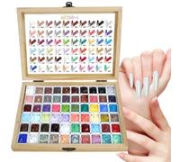 Gel p-at Paint for Nails, 60 Colors 0.7ml Mini Tubes | No Wipe, Smooth Blend, Gradient Effect | n-ail Art Set for Travel Home Dormitory, for Women Girls Beginners