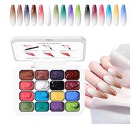 Gel Paint for Nails 16 Colors Gradient Patting Manicure Art Palette