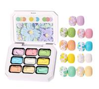 Gel Paint for Nails, Paint Gel, 9 Colors Art Glue Palette for Sculpture, Drawing, Molding, Decoration, Manicure, Salon, Home, Girls, Women