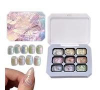 Gel Paint Nail Pö Gel - Textured Ģelpolish Concealer | Nine-Grid NailPolish Offline Blush Ģelpolish | Travel-Friendly NailGel for Parties Spas Studios | Long-Lasting