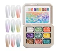 Gel Palette, 9 Color Nine Grid Cream Nail Set | Quick Drying Long Lasting 22.5g Nude Gradient Art Paint Effortlessly Enhances Manicures For Women Salon Parties