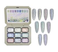 Gel Palette - Color Pad | Patting Nail | Nine-Square Solid Formula For Pro-Level Designs | Compact Styling Kit For Travel, Parties, Office, Home, Salon, & GLAMM Looks Daily