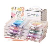 Gel Pen for Journaling, Scrapbooking Markers - Soft and Colour Writing with Pen Box and High Capacity Ink for Drawing, Doodle, Scrapbooking, Diary and Art Projects