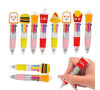 Gel Pen Set | 4 Colours Push Mechanism Ballpoint Pen with Single Keys, 10 Pieces Liquid Writing Smudge Proof for Children 5 to 10 Years Students Drawing Crafts