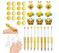 Gel Pen Set - 9 Piece Detachable,Cartoon Bee Gel Pens Set for Note-Taking Keychain Making Jewelry Scrapbooking Boys Girls Students Children