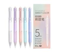 Gel Pens 0.5mm | 5 Piece 0.5mm Tip Black Ink 5 Piece,Cute Gel Ink Pens,for Home School Classroom Meeting, Drawing Taking Notes Writing