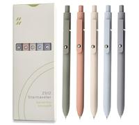 Gel Pens, 0.5mm Japanese Black Ink Fine Point Smooth Writing Pens, High-End Series Retractable Pens for Journaling Note Taking, Cute Office School Supplies Gifts for Women (5 Pcs Morandi)