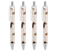 Gel Pens 0.5mm, Retractable Wiener Dog Doxie Dachshund Weiner Dog Pet Dogs Ballpoint Design Easy to Use, Fine Point Smooth Writing Ink Pen for Note Taking