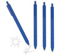 Gel Pens, 4 Pieces Gel Pens Fine Tip, Smooth Writing Pens, Retractable Pen, High-End Series Pen for Notes, Office, School Supplies Gifts, 0.5 mm, Japanese Black Ink, Blue