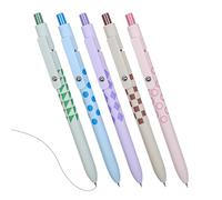 Gel Pens | 5 Pieces Black Pens Fine Point, School Supplies, Fountain Pen 0.5 mm Multipurpose for Signing, Note Taking and Journaling