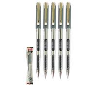 Gel Pens, BLACK, 0.7mm Fine Point, Pack of 5, MOHY-Stick Biro Pens, Smudge Free Writing, Smooth Ink Flow, Everyday Use For Home School Office, iVAIDEX Black Ball Pen