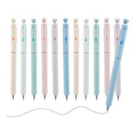 Gel Pens, Extra Smooth Black Ink Pen, 12 Pcs 0.5mm Fine Point Writing Pen for Journaling Note Taking, Quick Drying Retractable Pen, Cute Aesthetic Stationery School Office Supplies Gift for Women