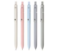 Gel Pens - Quick Dry Pens for Journaling for Writing | Fine Point Gel Set of 5 with Smear-Proof Pigment & Soft Touch Barrel for Note Taking, Sketching, Planning and Drawing