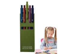 Gel Pens - Quick Dry Pens for Journaling for Writing | Fine Point Gel Set of 5 with Smear-Proof Pigment & Soft Touch Barrel for Note Taking, Sketching, Planning and Drawing