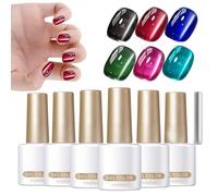 Gel Polish,Magnetic 6 Colors Nail Gel - Tips Painting Manicure Polish - for Fall Halloween Christmas Makeup Party Holiday Wedding Special Occasion