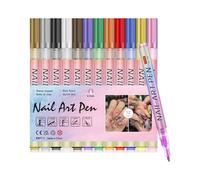 Gel Polish Pens - 12 Colors 0.7mm 3D Nail Polish Pen - Toenail Liner Markers,for Home Salon Party Formal Wedding Manicure Travel Casual