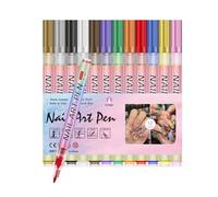 Gel Polish Pens - 12 Colours 0.7 mm 3D Gel Pen for Nails, Markers for - for Home, Salon, Party, Wedding, Formal, Travel, Manicure