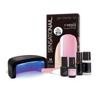 Gel Polish Starter Kit SensatioNail Lamp, Wipes, Polish, Base & Top Coat BOXED