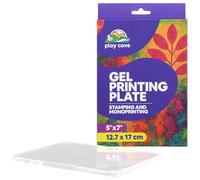 Gel Printing Plate - 5” X 7” Reusable Gel Plates for Printing, Geli Plate for Printing, Jelly Pad Art Tool, Monoprinting Kit, Printmaking, Card Making, Texture Crafts, Paint Projects by Play Cove