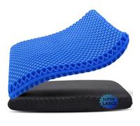 Gel Seat Cushion, 19x19inch Super Large Gel Cushion Pressure Pain Relief Seat Cushion for Long Sitting, Soft Breathable Gel Chair Pads for Home Office Wheelchair Car Seat (Blue)