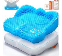 Gel Seat Cushion For Long Sitting Breathable Office Car Wheelchair Soft Sitter Honeycomb 19.7" × 16.1" Egg Chair Cushion Saet Lumbar Support Pressure Relief Cooling Meditation Cushions Large Thick