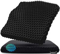 Gel Seat Cushion for Long Sitting Pressure Relief (Extra Large & Thick) - Non-Slip Gel Chair Cushion for Back,Sciatica,Tailbone Pain Relief - Seat Cushion for Office Desk Chair,Car Seat,Wheelchair