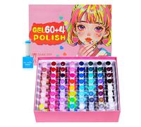 Gel Set - 60-Color Gel Nail with Quick Dry Long Lasting Formula | 64 Bottles, Vibrant Glitter UV LED Manicure Kit, Soak-Off ?el for Nail Enhancement, Perfect for Salon & Home Use