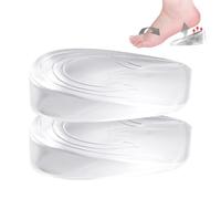 Gel Shoe Insoles, Invisible Height Increase Insole, Silicone, Gel Heel Lift for Shoes, Low Shoe Insoles for Men and Women, Heel Lift for Leg Length Difference