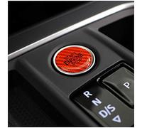 Gel Sticker 3D for Emblem Start Stop Button Doming Cover Car Sticker Keyless GO Push Switch Button Cover Car Accessories DM005 (Carbon Red)