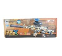 Gel Storm X AK47 Gel Ball Blaster, 2Modes, 700 Pellet Capacity, Camouflage Pattern Orange