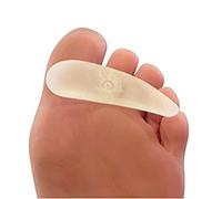 Gel Toe Crest with Reinforced Toe Loop Toe Pads Relief from Pressure or Pain of the Toes, Claw, Mallet or Hammer Toe, Corrector and Straightener Latex Free and Hypoallergenic Large Left Foot Pk of 3
