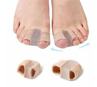 Gel Toe Separators, 1 Pair, Toe Spacers with 2 Loops, Gel Toe Separators, Bunion Corrector, Toe Straighteners, Toe Protectors, for Hallux Valgus, Overlapping Hammertoes, Bunion, Toe Pain Relief