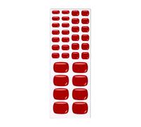 Gel Toenail Strips with File Easy Apply No Lamp Needed Adhesive Nail Sticker Home Manicure DIY Toe Nail Polish Wrap, Red, One Size