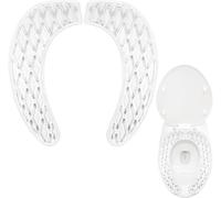 Gel Toilet Seat Cushion Washable Soft Toilet Seat Cover,Padded Riser Cushion for Toilets & Commode Chair Reusable Adhesive Donut Pad for Elderly,Seniors (Clear)