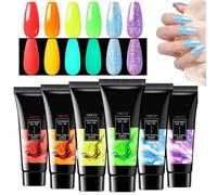Gel Top Coat for Nails, UV Gel Top Coat for Women with Glow in the Dark Effect Night for Glowing Manicure, Light in the Dark for Travel Business Travel School Home