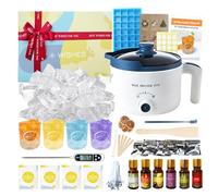 Gel Wax Candle Making Kit for Adult, DIY Transparent Jelly Wax Kit with Electric Wax Melter, Candle Making Clear Kit Includes Jars, Wick, Candle Dyes and Scents, Craft Art Gift for Women