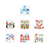 Gel Window Stickers 7Pk Assorted Christmas Design