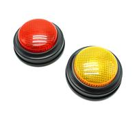 Gelabur 2-Pack Buzzers for Trivia Games, Answer Buzzers for Classroom, Family Feud Jeopardy Buzzer, Game Buzzers with Lights and Sound for Classroom, Game Show Buzzer Buttons