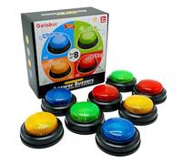 Gelabur 8-Pack Buzzers for Trivia Games, Answer Buzzers for Classroom, Family Feud Jeopardy Buzzer, Game Buzzers with Lights and Sound for Classroom, Game Show Buzzer Buttons