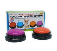 Gelabur Set of 2 Dog Buttons for Communication, Voice Recordable Buttons for Classroom, Dog Training Talking Buttons Starter Set, Pet Easy Speaking Buttons Tools