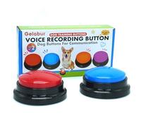 Gelabur Set of 2 Dog Buttons for Communication, Voice Recordable Buttons for Classroom, Dog Training Talking Buttons Starter Set, Pet Easy Speaking Buttons Tools