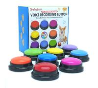 Gelabur Set of 8 Dog Buttons for Communication, Voice Recordable Buttons for Classroom, Dog Training Talking Buttons Starter Set, Pet Easy Speaking Buttons Tools