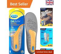 GelActiv Work Insoles for Men, Size UK 7-12 - Ultimate Comfort & Support