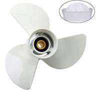GELAIDI 13 1/2x15-K Outboard Propeller for Yamaha Engine 60HP 70HP 75HP 80HP 85HP 90HP 115HP 130HP，15 Tooth, RH ，3-Blade，Replaces 6E5-45947-00-EL，White