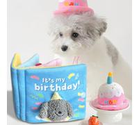 Gelako Hide and Seek Dog Toys, Birthday for Dogs Interactive Stuffed Pet Slow Feeder Dog Treat, Interactive for Small Medium Dogs