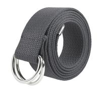 Gelante Canvas Web D Ring Belt Silver Buckle Military Style for men & women 1 or 3 pcs, Gray, L/XL (36"-42" Waist)